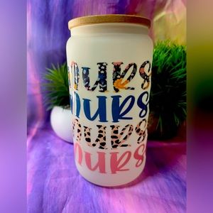 Oh Nurse!! 16oz Glass tumbler with Bamboo lid with Straw!!!